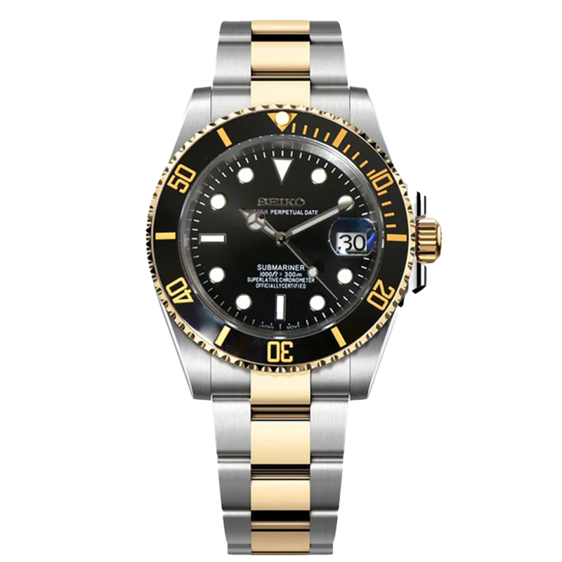SEIKMARINER BLACK TWOTONE